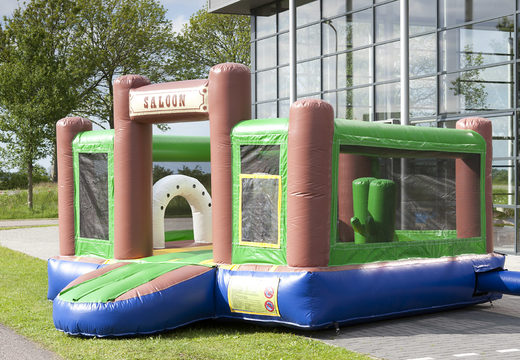 Unique multifunctional slide in a beach theme with a splash pool, impressive 3D object, fresh colors and the 3D obstacles for children. Buy inflatable slides now online at JB Inflatables UK
