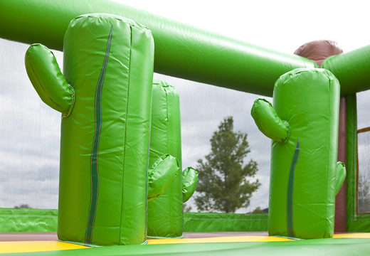 Get your beach themed inflatable multifunctional slide with a splash pool, impressive 3D object, fresh colors and the 3D obstacles online now. Buy inflatable slides at JB Inflatables UK