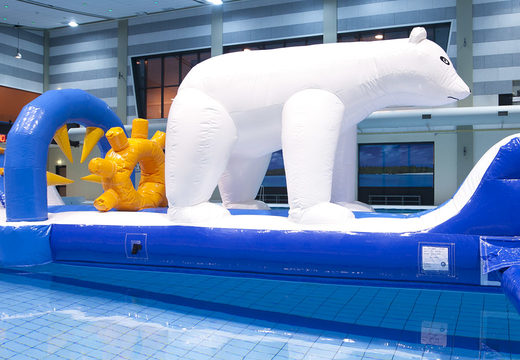 Buy a polar bear-themed inflatable swimming pool with fun 3D objects for both young and old. Order inflatable pool games now online at JB Inflatables UK