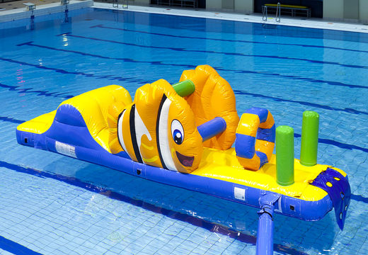 Inflatable fish run obstacle course with fun 3D obstacles for both young and old. Order inflatable obstacle courses online now at JB Inflatables UK