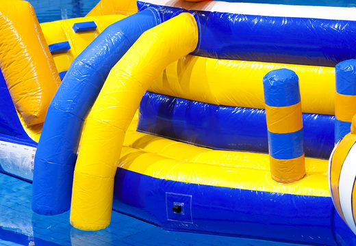 Get airtight double inflatable Zig Zag Zee pool obstacle course for both young and old. Order inflatable obstacle courses online now at JB Inflatables UK