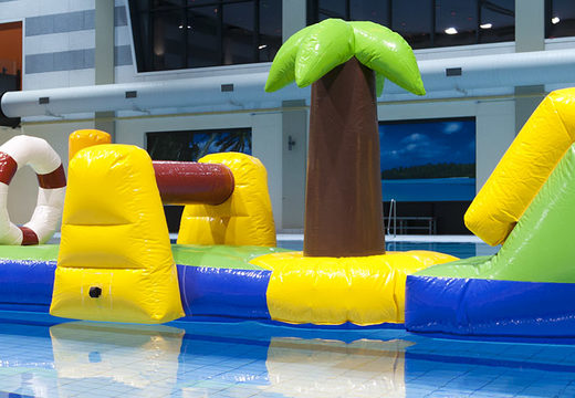 Unique obstacle course Hawaii run 12 meters long with 2 slides for both young and old. Buy inflatable pool games now online at JB Inflatables UK