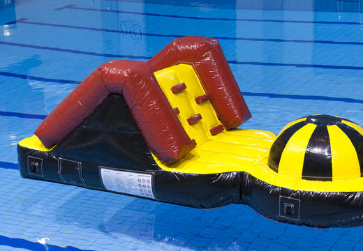 Order swimming pool adventure run with challenging obstacle objects for both young and old. Buy inflatable water attractions online now at JB Inflatables UK