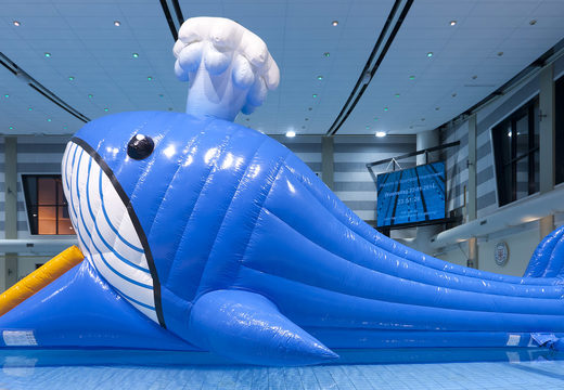 Order unique inflatable Obstacle Run in whale theme with challenging obstacle objects for both young and old. Buy inflatable water attractions online now at JB Inflatables UK