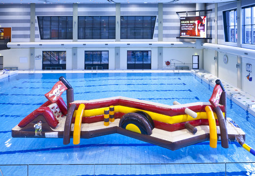 Get airtight double inflatable Zig Zag pirate pool assault course for both young and old. Order inflatable obstacle courses online now at JB Inflatables UK