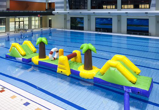 Storm track Hawaii run 12 meters with 2 slides for both young and old. Buy inflatable water attractions online now at JB Inflatables UK