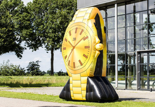 Buy an inflatable 4 meter high gold watch. Order bounce houses now online at JB Inflatables UK