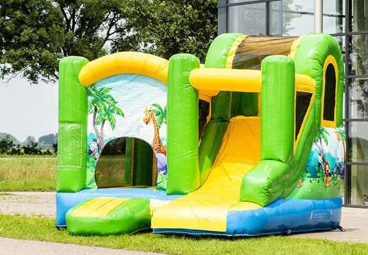 Buy jumpy jungle bouncy castle for children. Order inflatable bouncy castles online at JB Inflatables UK
