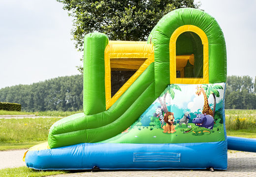 Order Jumpy Happy jungle bouncy castle for children. Buy inflatable bouncy castles online at JB Inflatables UK