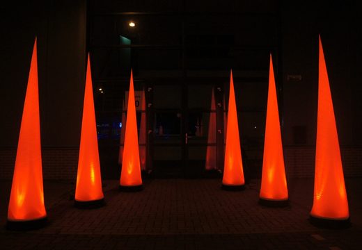 Order the 2.5m light pillars in cone shape from JB Inflatables UK. Available in standard versions and in every conceivable shape and colour