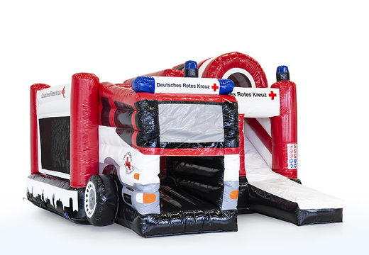 Custom made bouncy castle Red Cross Multiplay with slide are perfect for any event. Order a bespoke bouncy castles at JB Promotions UK