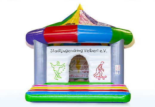 Order custom made Stadjugendring Carousel inflatable bouncer from JB Promotions UK; specialist in inflatable advertising items such as custom bouncy castles