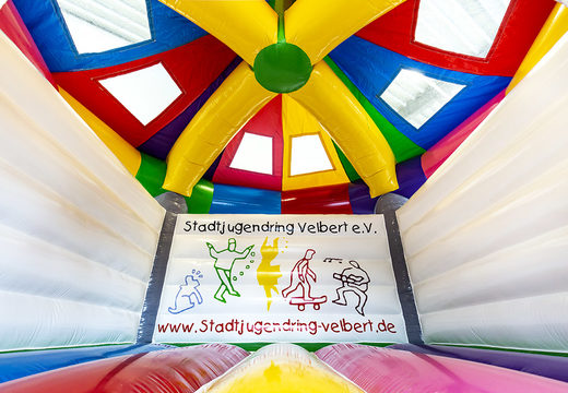 Order a bespoke Stadjugendring Carousel at JB Inflatables UK. Request a free design for inflatable bouncy castles in your own corporate identity now