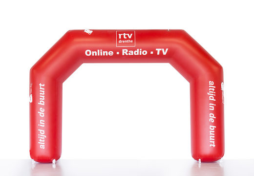 Order custom start & finish rtv-drenthe arch for sport events or promotions at JB Promotions UK; specialist in inflatable advertising arches
