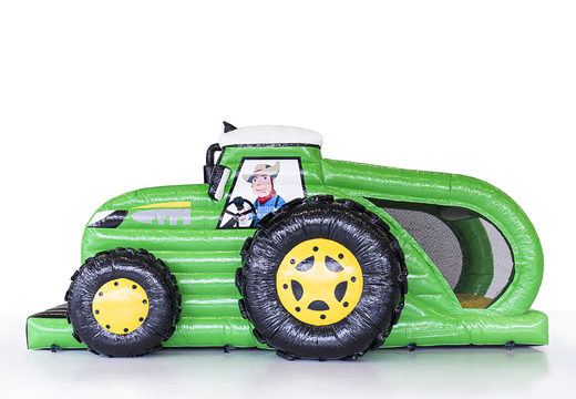 Inflatable custom made mini run tractor strom track for both indoor and outdoor use. Buy inflatable obstacle courses online now at JB Promotions UK
