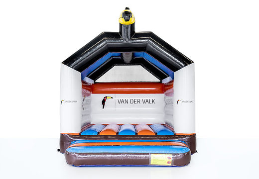 Custom made Van der Valk - a frame with 3D object of the toucan bouncy castles are perfect for different events. Order custom made bouncy castles at JB Promotions UK 