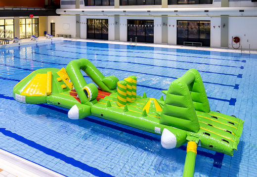 Buy an inflatable crocodile-themed slide for both young and old. Order inflatable water attractions now online at JB Inflatables UK