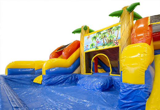 Inflatable pool bouncer with slides for children for sale at JB Inflatables UK. Order inflatable bouncers online at JB Inflatables UK