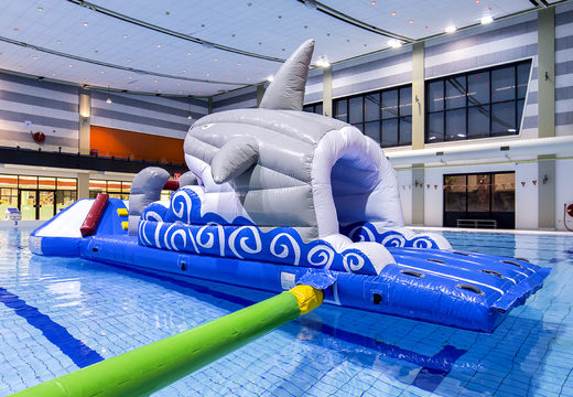 Get an inflatable shark-themed slide for both young and old. Order inflatable pool games now online at JB Inflatables UK