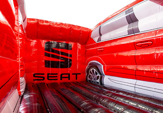Order online custom SEAT - car inflatables in red at JB Promotions UK; specialist in inflatable advertising items such as custom bouncers