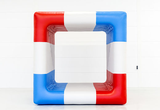 Buy unique red-white-blue flip it cube for both old and young. Get your inflatable items now online at JB Inflatables UK