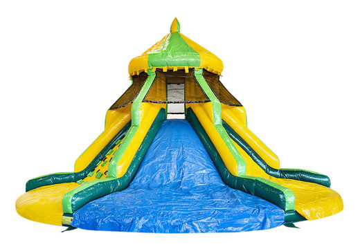 Buy jungle themed tower inflatable slide for kids. Order inflatable slides now online at JB Inflatables UK