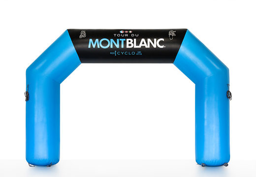 Buy costom made montblanc start & finish inflatable arches for sport events at JB Promotions UK; specialist in inflatable advertising arches such as the montblanc arch