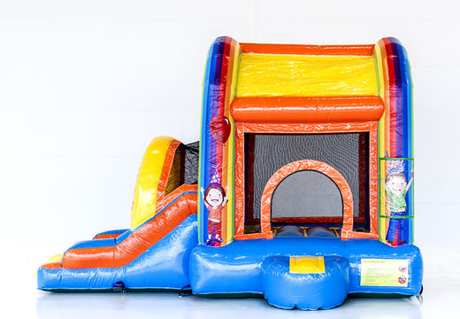 Jumpy extra fun party bouncy castle with slide for sale for children. Order inflatable bouncy castles online at JB Inflatables UK