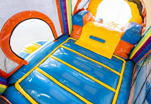 Small inflatable bouncer  in theme party with slide, for kids for sale. Order inflatable bouncers online at JB Inflatables UK