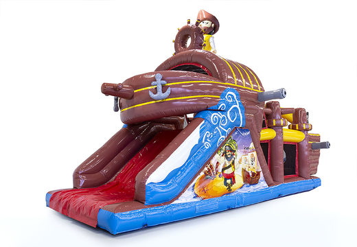 Buy a small pirate boat 9m inflatable obstacle course for children. Order inflatable obstacle courses now online at JB Inflatables UK