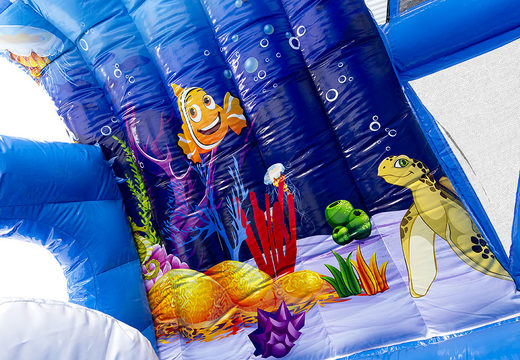 Order a mini seaworld 9m inflatable obstacle course with 3D objects for children. Buy inflatable obstacle courses online now at JB Inflatables UK