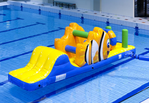 Fish run inflatable obstacle course with fun 3D obstacles for both young and old. Order inflatable obstacle courses online now at JB Inflatables UK