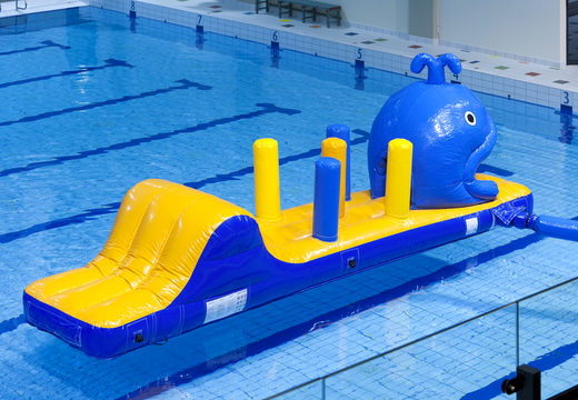Whale run inflatable obstacle course with fun 3D obstacles for both young and old. Order inflatable obstacle courses online now at JB Inflatables UK