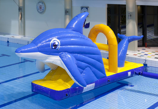 Order a unique airtight inflatable swimming pool slide in a dolphin theme for both young and old. Buy inflatable pool games now online at JB Inflatables UK