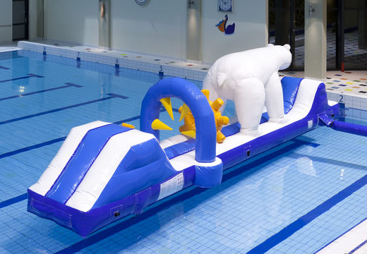 Order an inflatable pool in a polar bear theme with the fun 3D objects for both young and old. Buy inflatable water attractions online now at JB Inflatables UK