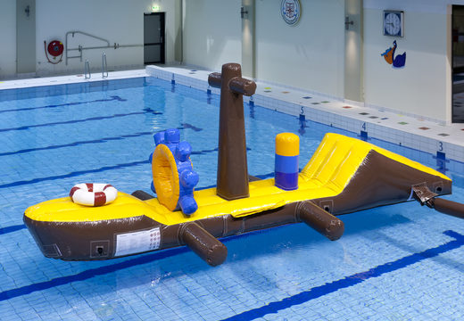 Buy inflatable 7 meter long assault course of a floating pirate ship for both young and old. Order inflatable obstacle courses online now at JB Inflatables UK