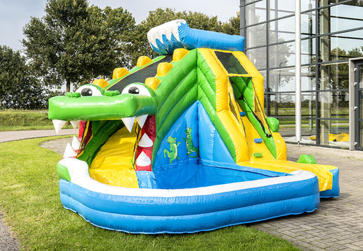 Order a splashy crocodile bouncy castle with pool at JB Inflatables UK. Buy bouncy castles online at JB Inflatables UK