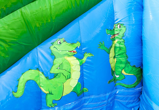 Buy splashy crocodile bouncer with bath at JB Inflatables UK. Order inflatable bouncers online at JB Inflatables UK