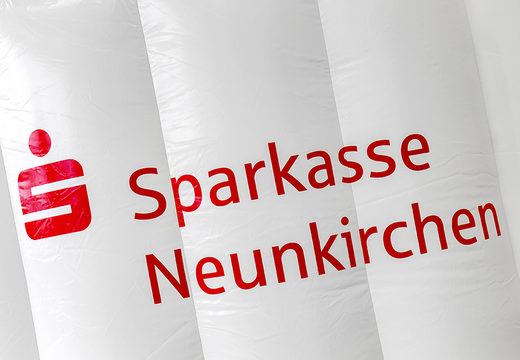 Order custom made Sparkasse Cake inflatables at JB Inflatables UK. Request a free design for inflatable bouncy castles in your own corporate identity now