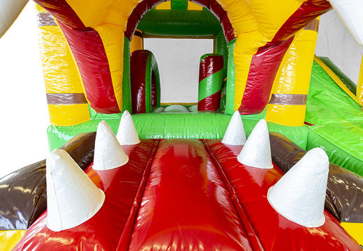 Order a small indoor inflatable multiplay jungleworld bounce house for children. Buy inflatable bounce houses online at JB Inflatables UK