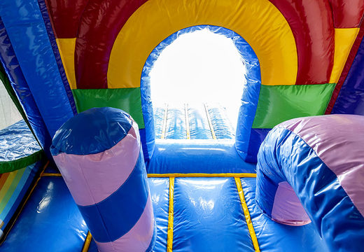 Order multiplay L unicorn bounce house with a slide for children. Buy inflatable bounce houses online at JB Inflatables UK
