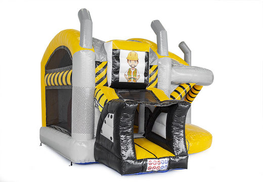 Buy medium inflatable heavy duty bouncy castle with slide for kids. Order inflatable bouncy castles online at JB Inflatables UK