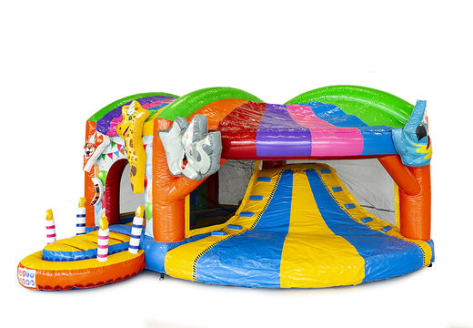 Buy inflatable indoor multiplay bouncy castle with slide in theme party for kids. Order inflatable bouncy castles online at JB Inflatables UK