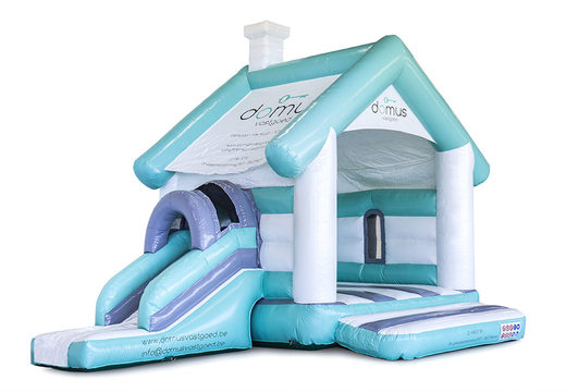 Bespoke Domus Multifun House with slide inflatables are perfect for different purposes. Order custom-made bouncy castles at JB Promotions UK