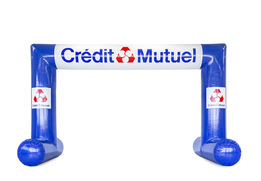 Buy a custom made start & finish inflatable arches for sport events at JB Promotions UK. Order bespoke credit mutuel inflatable race arches online 