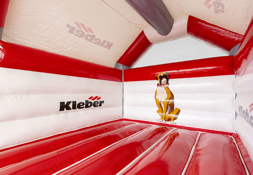 Buy promotional custom made Kleber A Frame bouncy castles. Order now inflatable advertising bouncy castles in your own corporate identity at JB Inflatables UK