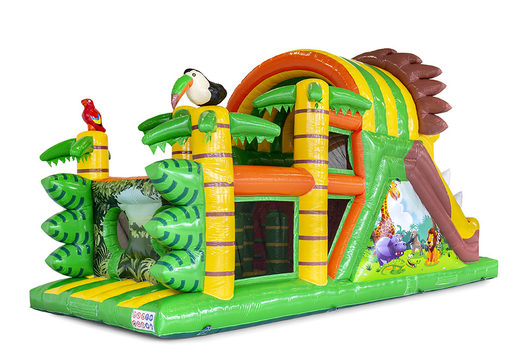 Order an obstacle course in the jungle theme for kids. Buy inflatable obstacle courses online now at JB Inflatables UK