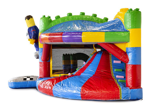 Buy a multiplay Lego bouncy castle with a slide, fun objects on the jumping surface and eye-catching 3D objects for kids. Order inflatable bouncy castles online at JB Inflatables UK