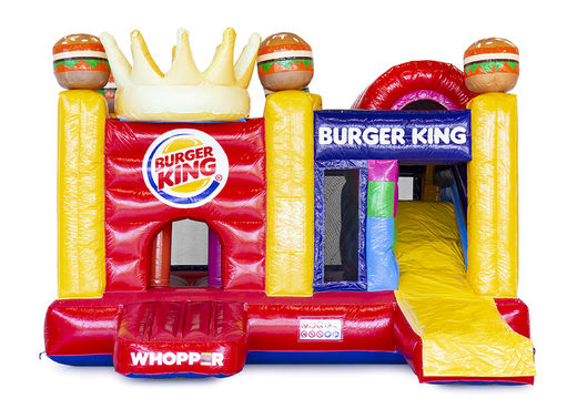 Custom made Burger king multiplay bouncy castles including 3D, customer logos, suitable for open days and other promotional purposes. Order bespoke bouncy castles at JB Promotions UK