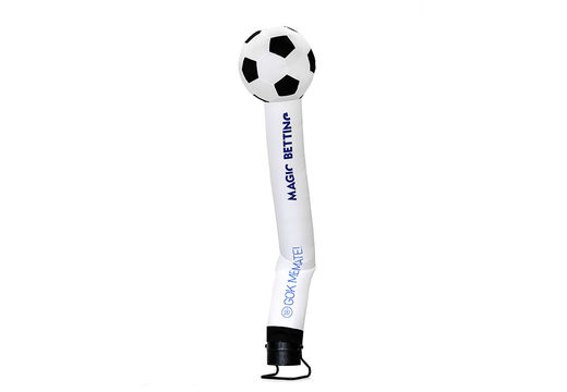 Order custom magic betting football 3D skytube in white with logo and text at JB Inflatables UK. Request a free design for inflatable air dancer in your own corporate identity now